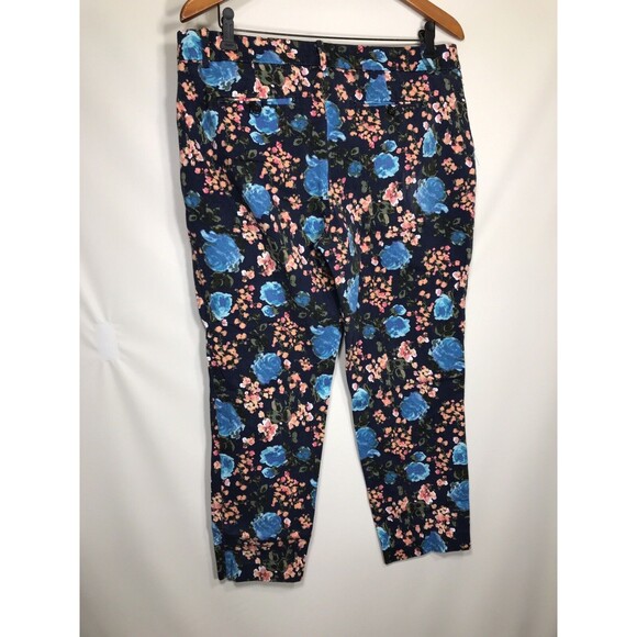 Merona Pants Size 14 Floral Print Classic Fit Multicolor print - Picture 4 of 7